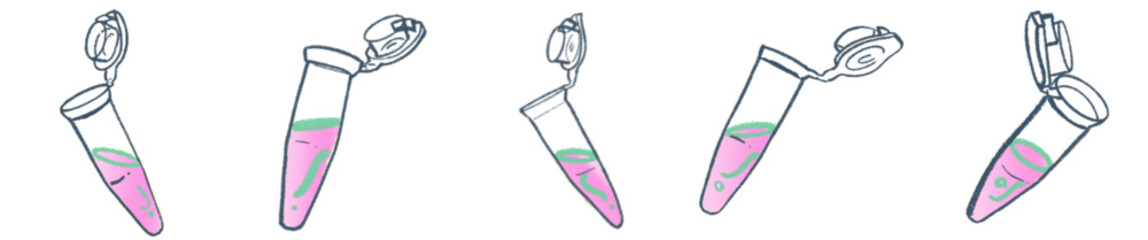 Microcentrifuge Tube Vector Illustration for Laboratory and Science Projects