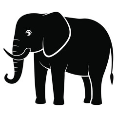 Obraz premium Majestic Silhouette of an African Elephant