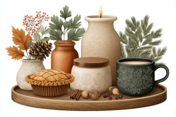 Autumnal Still Life with Warm Earthy Tones