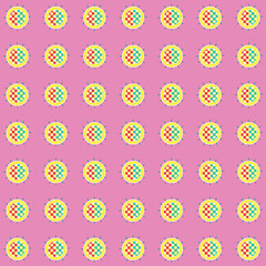 Vintage floral heart pattern vector for seamless textile design.