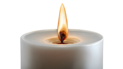 burning candle on a black background