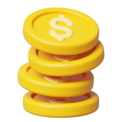 Floating Coin Money Stack
