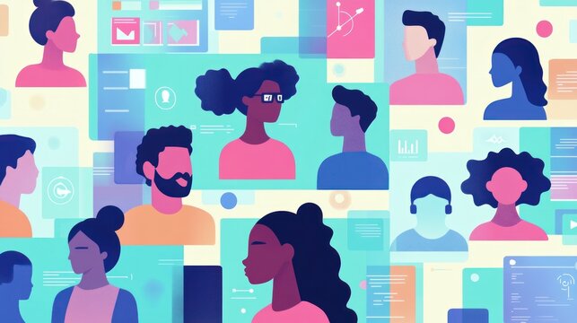 Diverse People in Digital Space