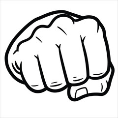 hand punch logo vector illustration