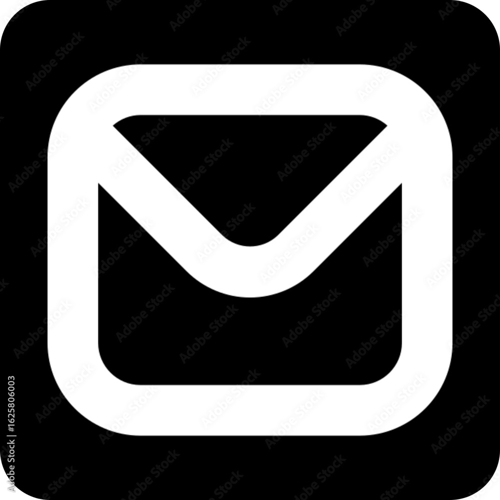Poster simple envelope icon for mail and messages