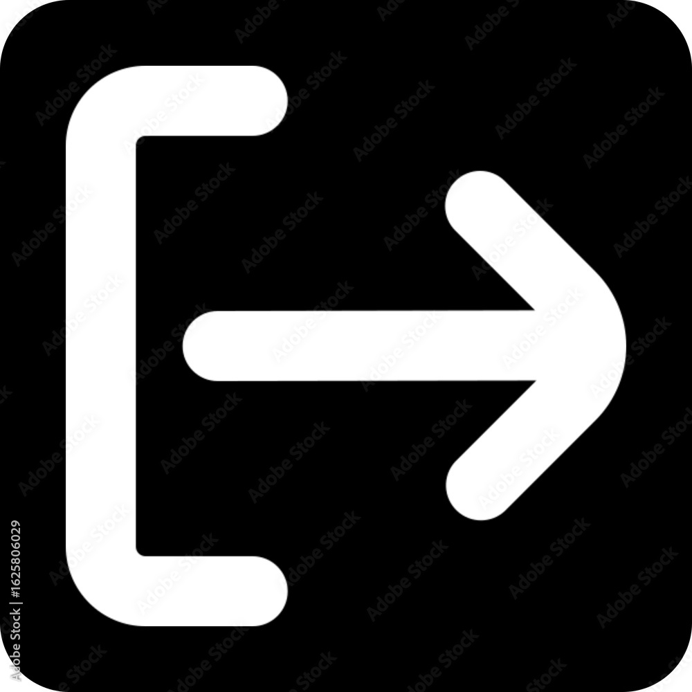 Poster double exit icon for leaving applications