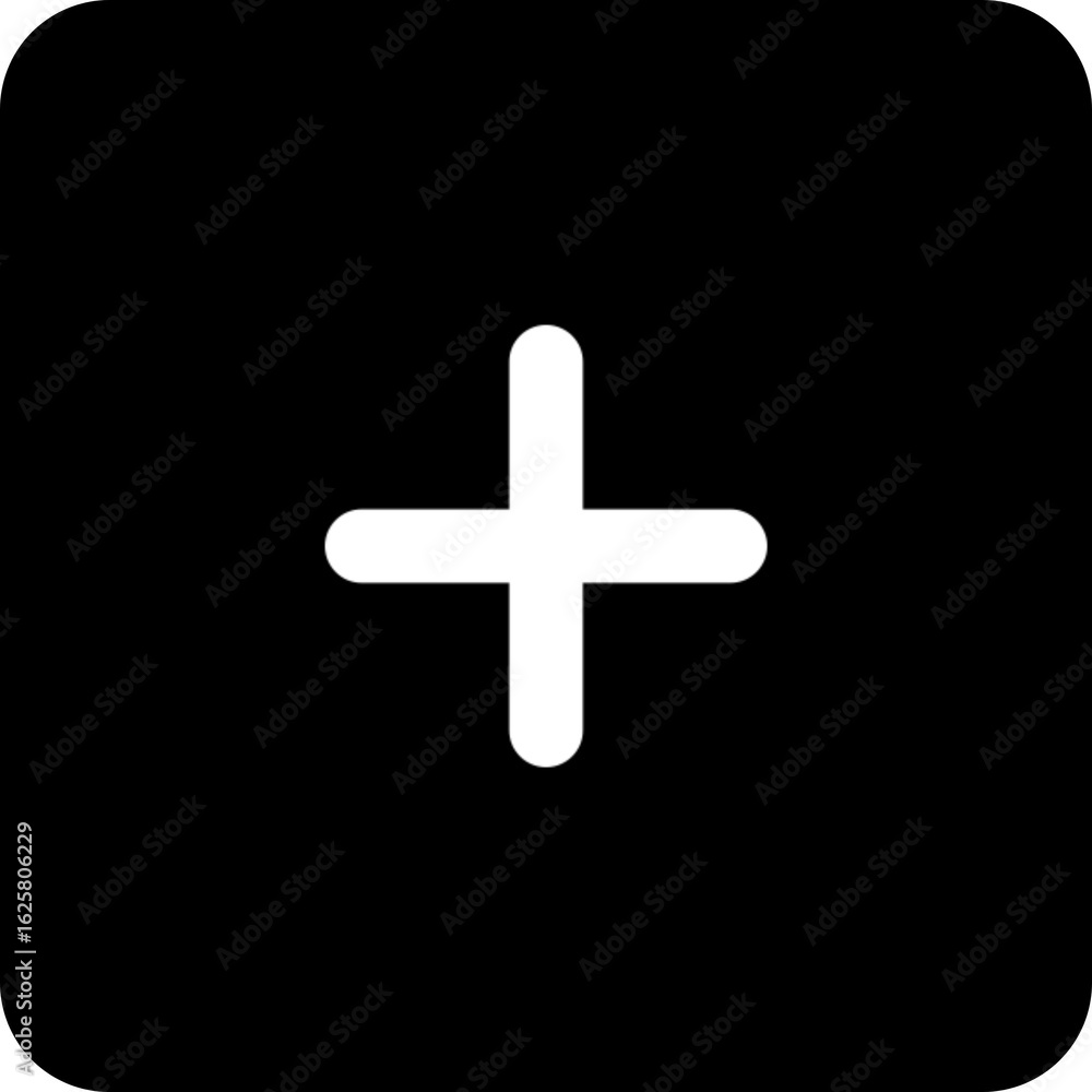 Poster small plus icon for adding content