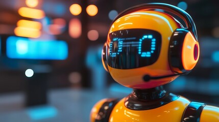 A chatbot is a computer program that helps new online businesses by automatically answering customer questions. It's shown as a 3D image.
