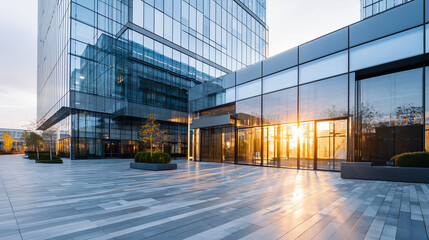 modern office building with blue sky