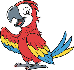 Parrot Illustration vector design, Parrot logo and icon design, Parrot Cartoon vector design