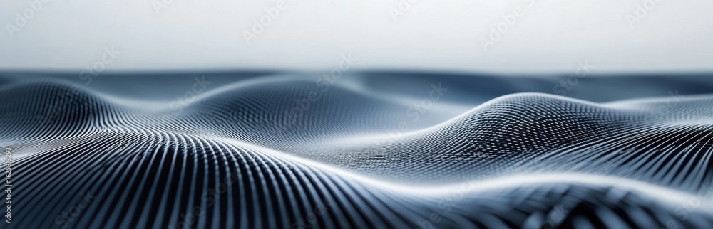 Poster this abstract image features smooth blue waves that create a mesmerizing texture, ideal for backgrou