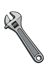 Obraz premium Monkey Wrench Illustration for Industrial Tool Concept
