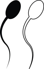 Sperm Icons Vector Set, Collection and Group, Human Reproduction Symbol, Fertility, Medical, Science, Anatomy, Minimal Flat Line Style, Monochrome Silhouette Graphic Bundle for Health and Biology Desi