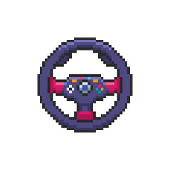 Pixel art Gaming Steering Wheel game asset design