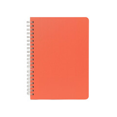 Vibrant Coral Notebook with Spiral Binding Isolated for Creative Projects and Planning Visualization