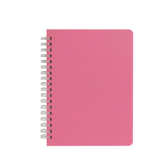 Vibrant pink spiral notebook, inviting inspiration with its clean aesthetic and isolated