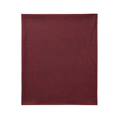 Maroon textile square on transparent, clean lines, neutral template, simple elegance, studio