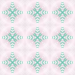 Pale Pink and Mint Green Geometric Seamless Pattern