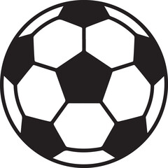 Fototapeta premium Soccer Ball Icon Vector Classic Sports Equipment Design