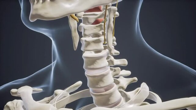 Anatomy Cervical Spine and Skeletal System - 3D Visualization