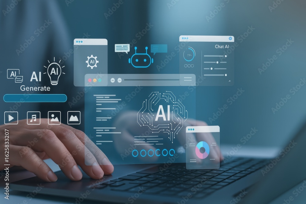 Aufkleber artificial intelligence technology for content generation,ai chatbot interface,creative automation,d