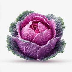 Obraz premium Crimson Bloom A Bio-Luminescent Cabbage