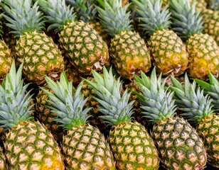 Fototapeta premium Fresh Pineapple – Sweet and Juicy Tropical Fruit