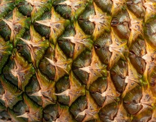 Fototapeta premium Close-Up of Fresh Pineapple Skin – Tropical Fruit Texture