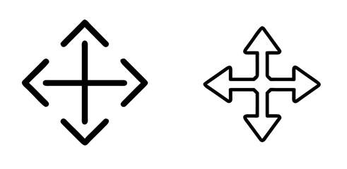 Double Arrow Outline Vector Icon