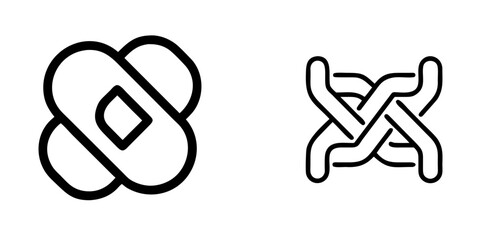 Intertwined Lines Outline Vector Icon