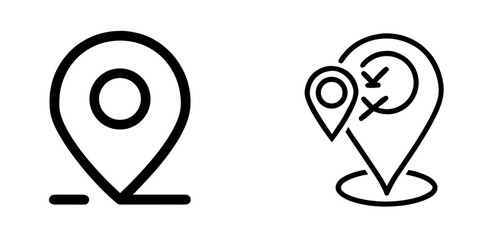 Location Pin Outline Vector Icon