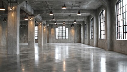 Spacious, industrial-style interior