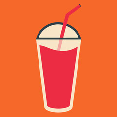 vector illustration of a glass of juice