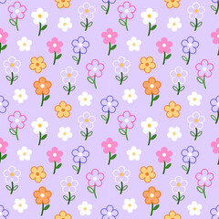 seamless pattern with flowers