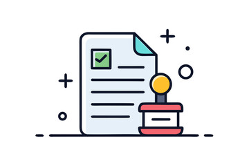 document stamp icon for certified legal paperwork
