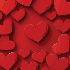 Romantic Red Heart Valentine's Day Background