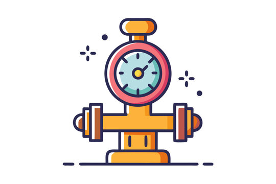 pressure valve with small spark safety device icon
