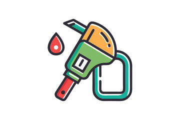 fuel dispenser nozzle with fuel flow and handle