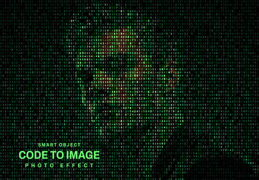 Code to Image Matrix Photo Effect Photoshop