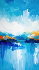 Abstract landscape painting