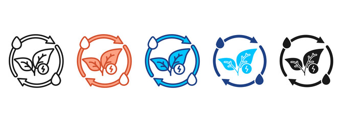 Extraction Icon Set Multiple Style Collection