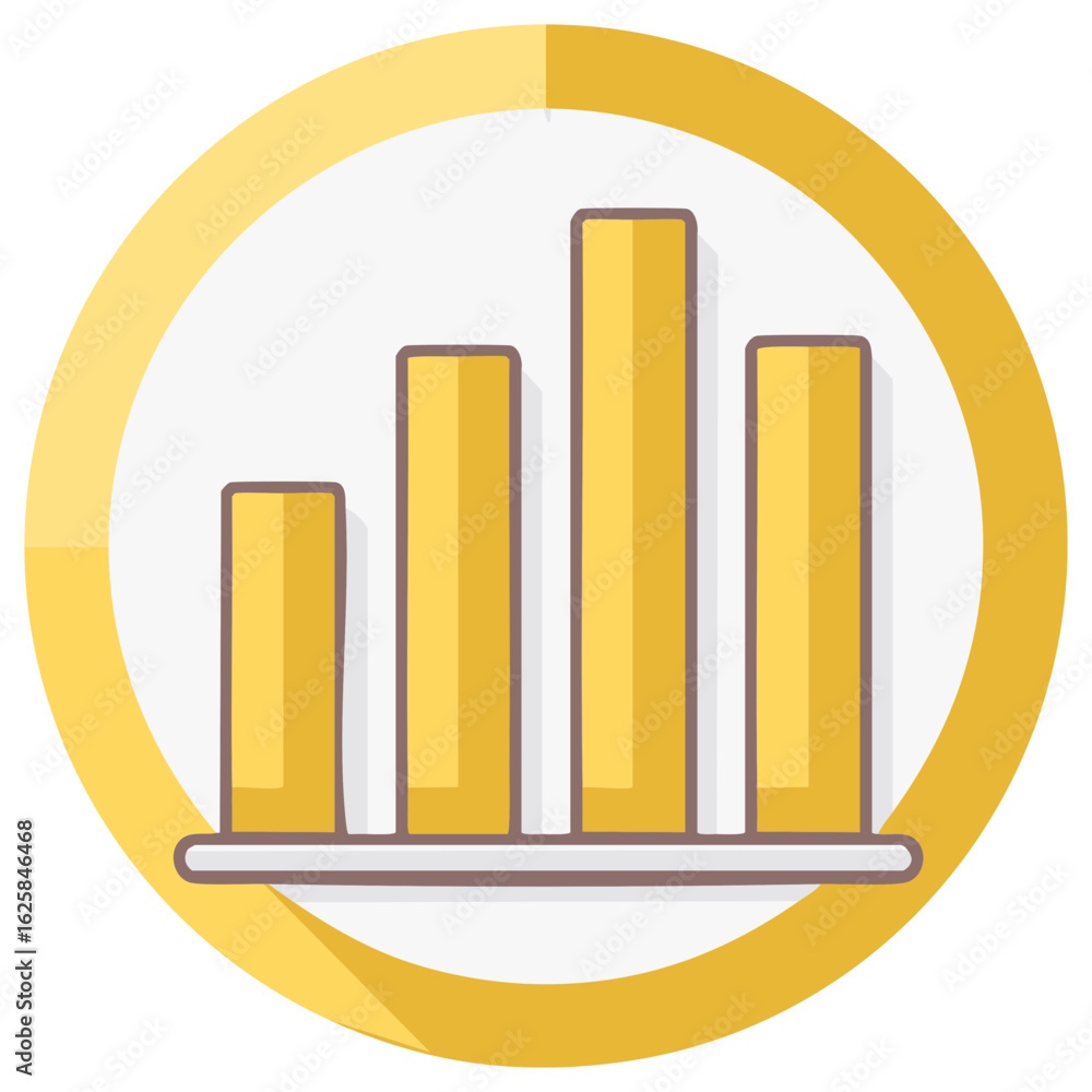 Poster graphic of data chart inside circle