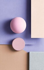 Abstract geometric shapes in pastel colors