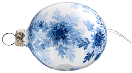 blue christmas ball isolated