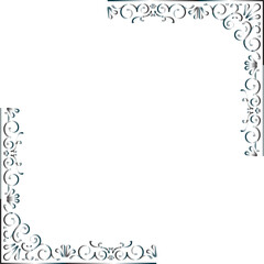 grey floral frame vector