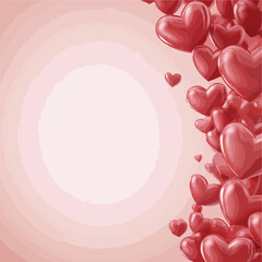 Romantic Hearts Copy Space for Valentine's