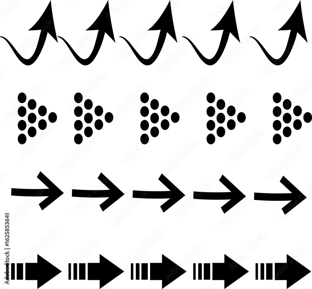 Poster a vector arrow icon set for web design and business navigation