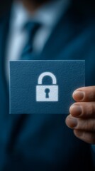 A businessman holding confidential business files.