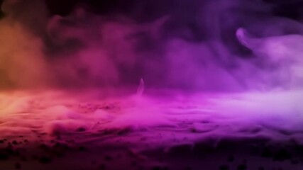 Vibrant gradient smoke and fog background in pink, purple, and orange hues, creating an abstract, mysterious, and ethereal atmospheric effect - Powered by Adobe