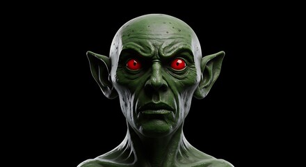 Obraz premium green alien monster